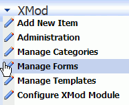Manage Forms Action Menu Item