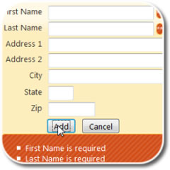 Example of displaying records in a grid pattern