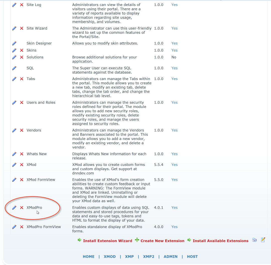 XMod Pro has been added to the Extensions-Modules page